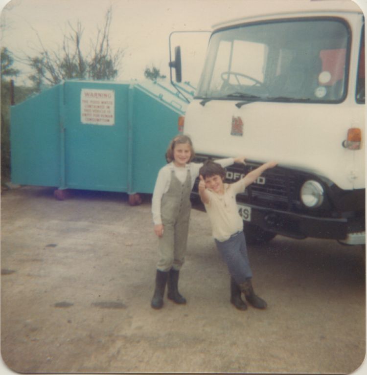 Ash & Rachael proud of 1st skip lorry